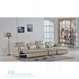 Modern Style Function Leather Sofa Bed for Living Room (HW-8187S)