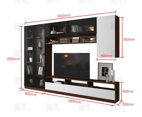 Hot Selling Living Room Furniture Modern Wooden TV Stand with Showcase (UL-9L0094)