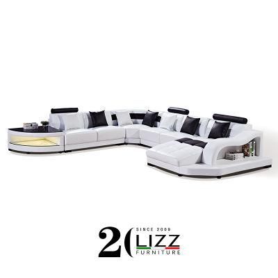 Italian Living Room Set Leather Sofa Furniture