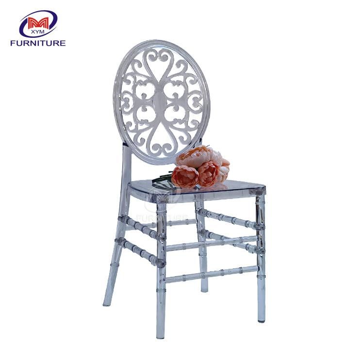 O Back Resin Acrylic Chivary Transparent Chiavari Chair