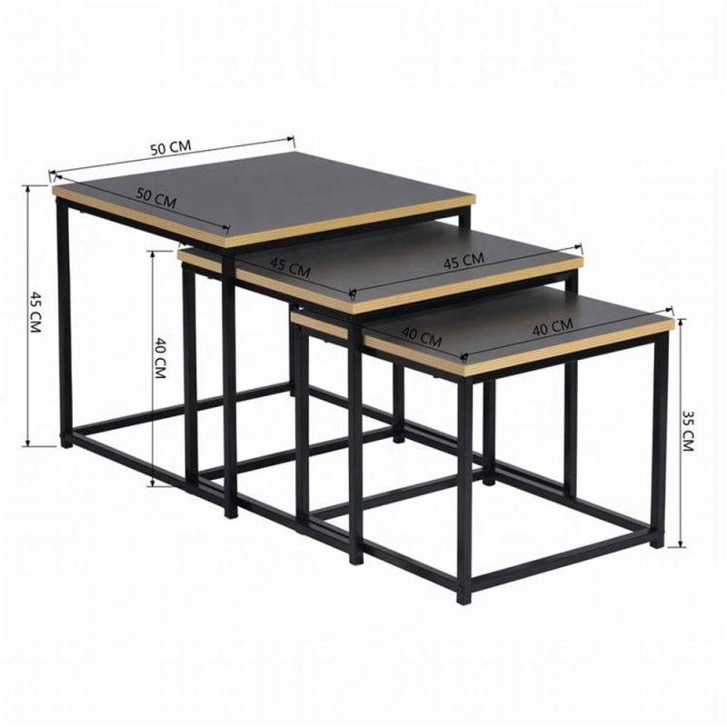 Stacking Square Nesing End Table Set