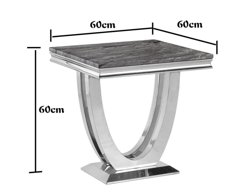 Best Selling High End Metal Home Furniture Living Room Coffee Table Rectangle Marble Top Side Table