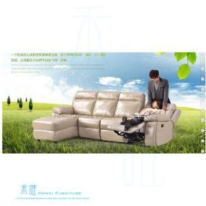 Modern Living Room Corner Leather Recliner for Home Theater (HW-8208S)