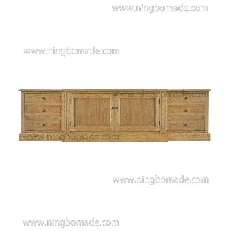 Nordic Country Farm House Design Furniture Nature Oak TV Cabinet