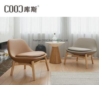 Solid Wood Frame Luxury Fabric Design Modern Chair Leisure