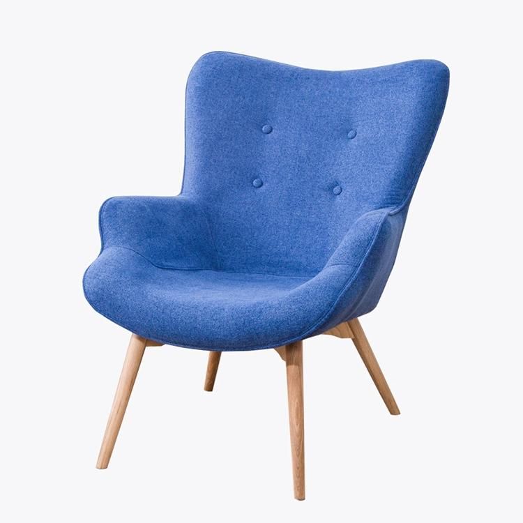 Silla De Sofa Minimalist Nordic Style Living Room Furniture Fabric Velvet Soft Seat Solid Wooden Legs Arm Chair with Low Seat