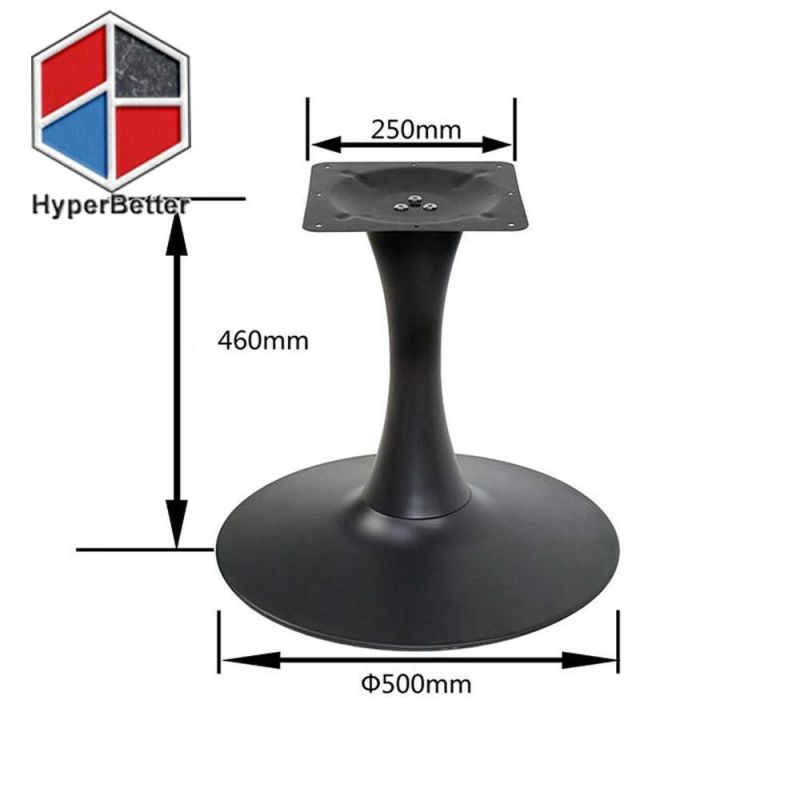 Artificial Marble Table Top 80cm with Black Tulip Base Center Table