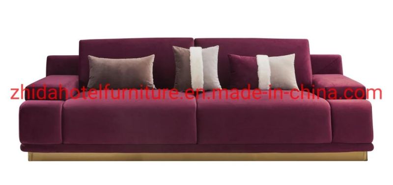 Luxury Living Room Furniture Home Velvet Sofa for Hotel Villa