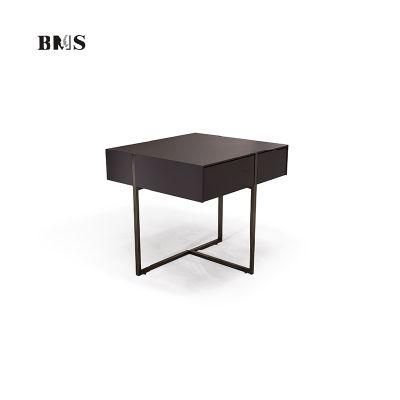 High-End Modern New Design Drawer Bedroom Bed Wood Side Table