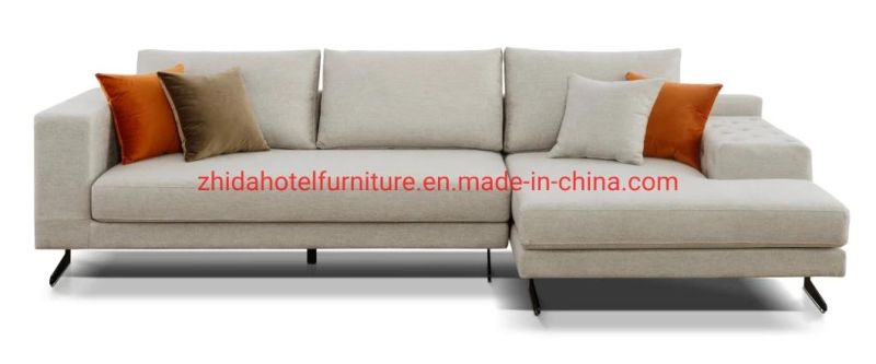 Modern Hotel Lobby Furniture Home Leather Fabric Leisure Sofa