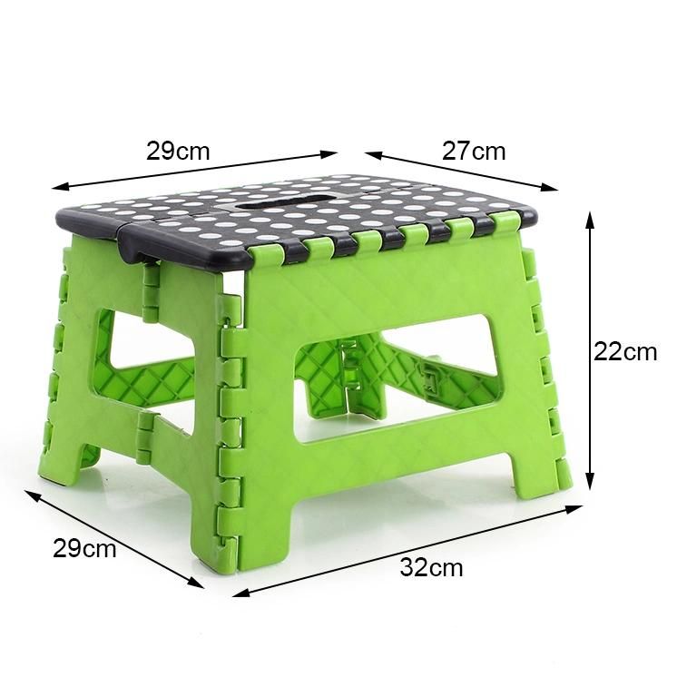 Green Color Matching Cute DOT Portable Folding Stool