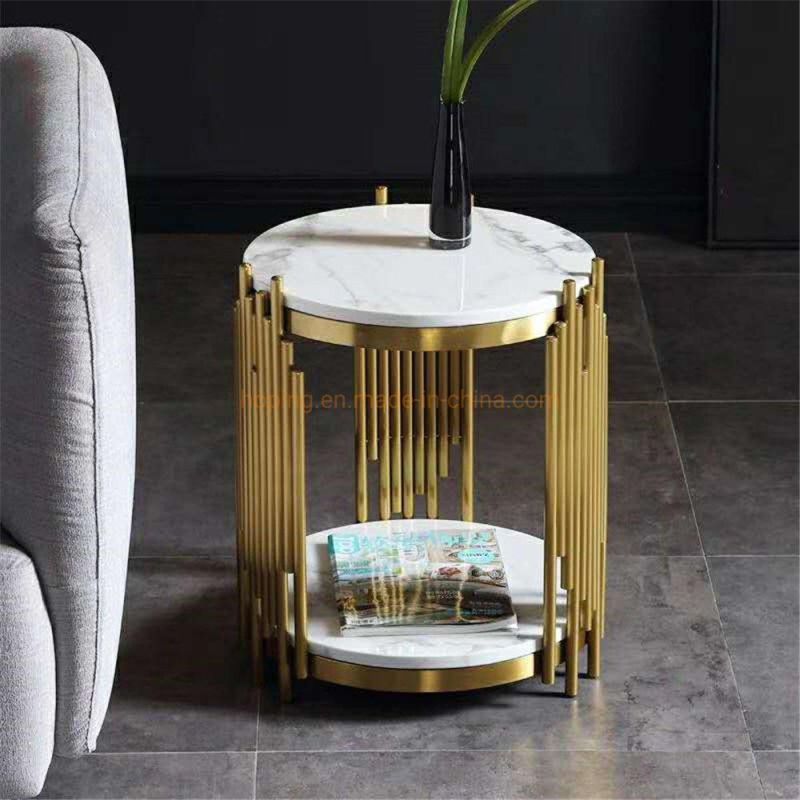 Modern Living Room Furniture Gold Cross Steel Table Base Center Coffee Tea Table