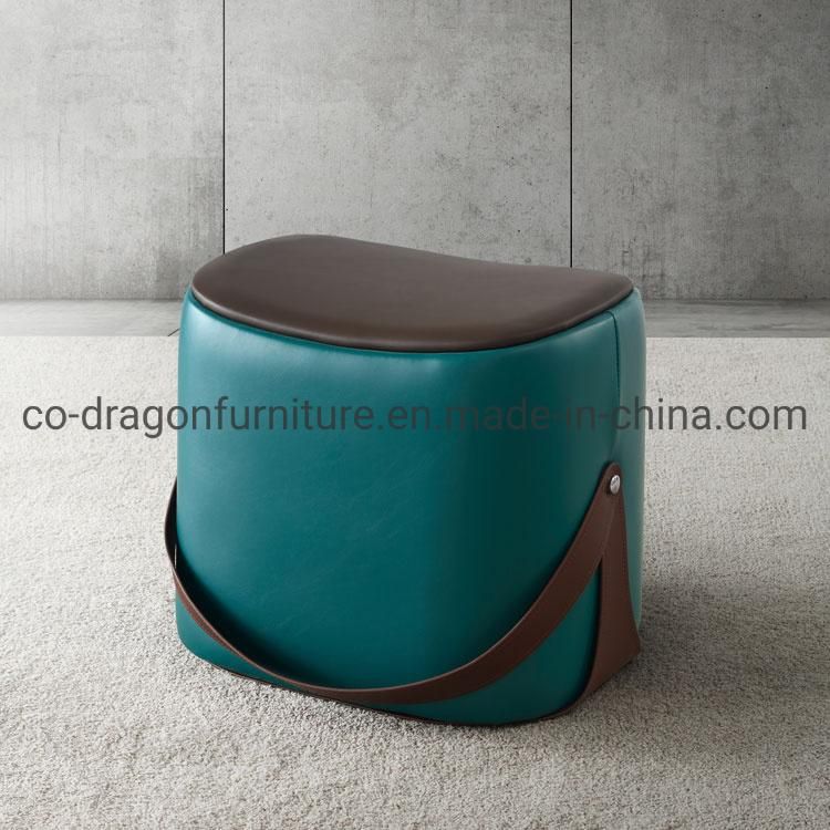 China Wholesale Living Room Furniture Wooden Leather Portability Leisure Stool