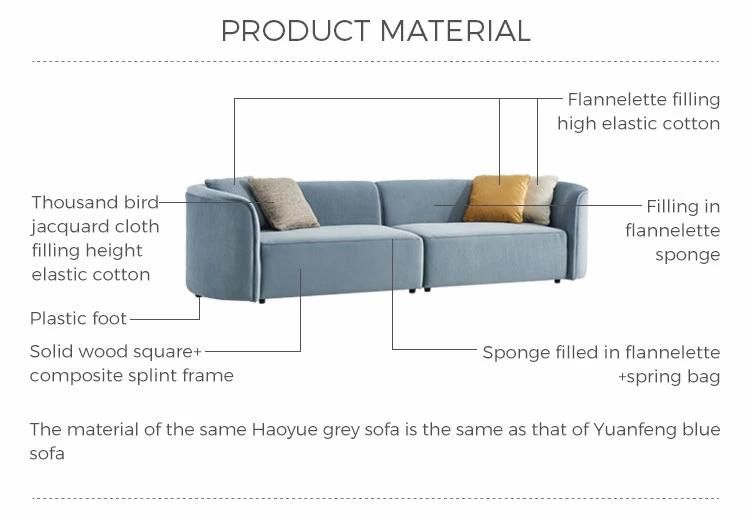 Linsy Fabric Sectional Sofa Set Furniture Manufacturer Tbs007