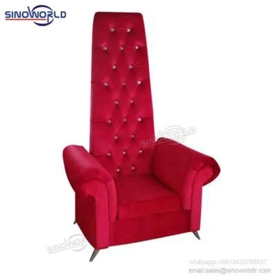 Elegant Antique Wedding King Throne Dining Chair High Back for Living Room