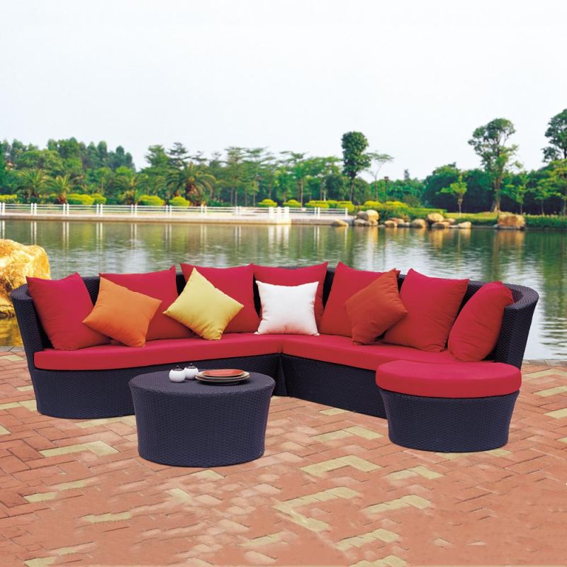 Fashion Aluminum Outdoor Sofa Furniture Stackable Rattan Home Livingroom Sofa