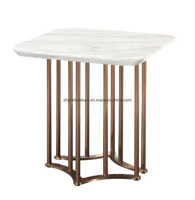 Living Room Furniture Square Marble Bedroom Coffee Side Table