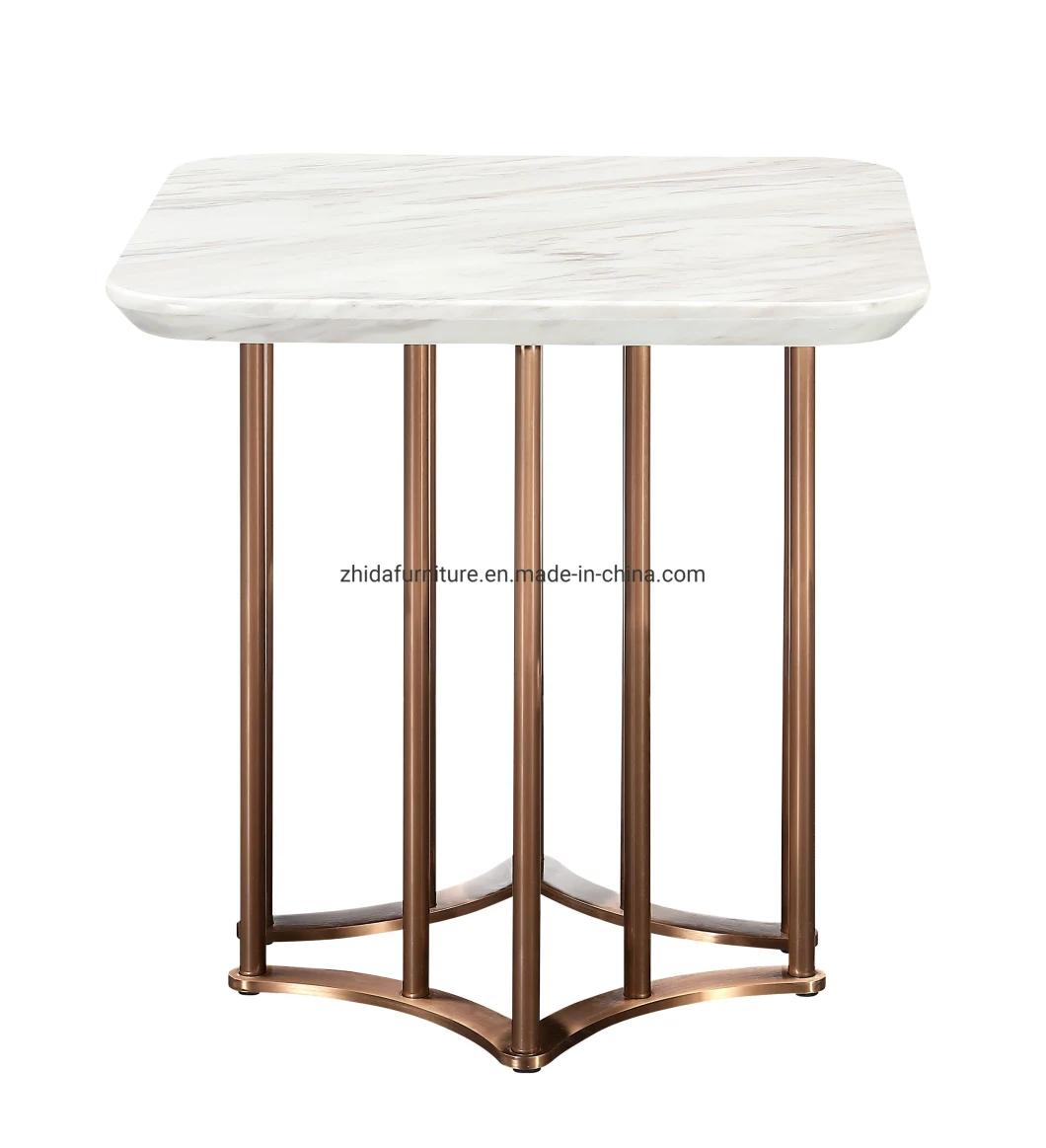 Living Room Furniture Square Marble Bedroom Coffee Side Table