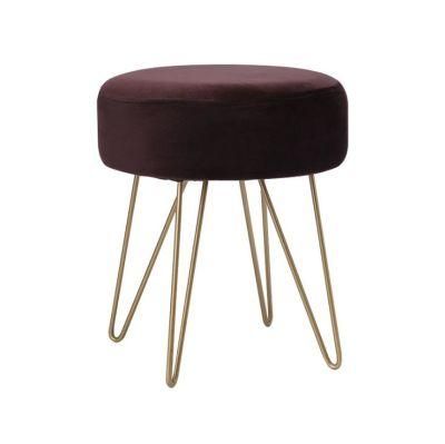 Living Room Furniture Round Storage Stools Footrest Tufted Velvet Ottoman