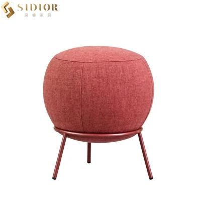 Italian Style Foot Rest Stool Living Room Round Ottoman Stool