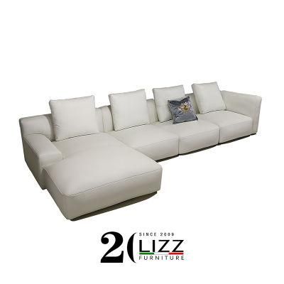 Fast Delivery Home Furniture Lounge Suite Living Room Cowhide Leather Corner Sofa