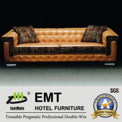 Modern Hotel Sofa Hot Selling Leather Sofa Set (EMT-SF36)