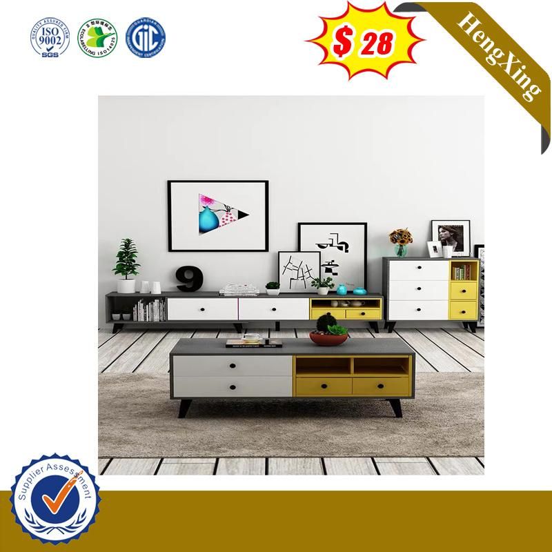 Cheap Price Simple Color Melamine Laminated Home Bedroom Coffee Table