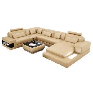 Living Room Sofa Sets U Shape Corner Leather Sofa Modern Fabric Furniture