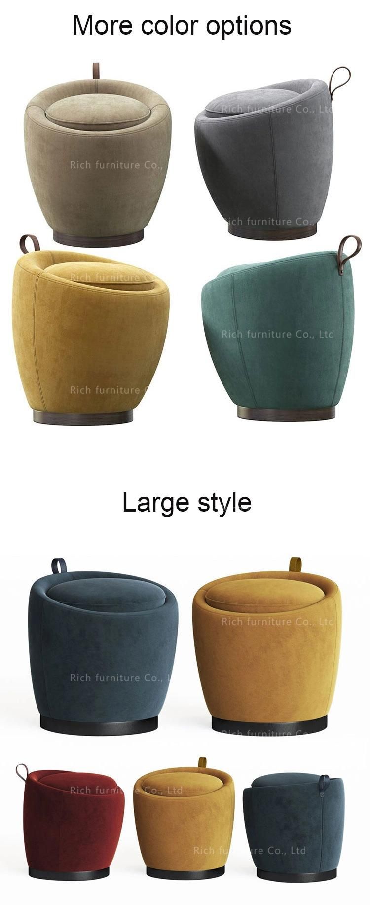 Decorative Small Stools Ottomans Living Room Modern Sofa Footstool Ottoman with Storage