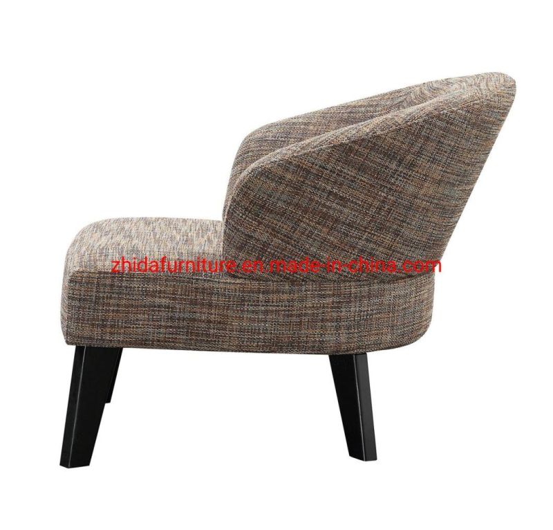 Modern Fabric Reception Chair Hotel Lobby Chair with Wooden Base