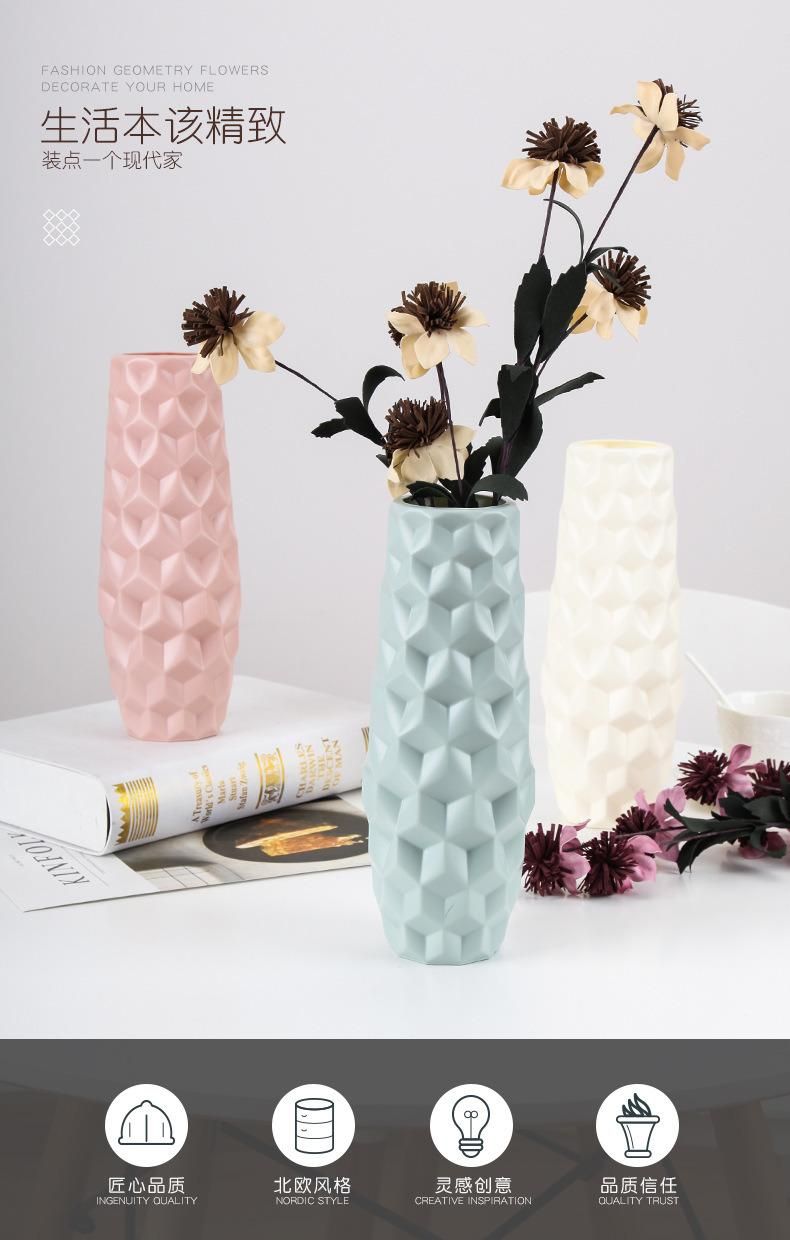 Inno-As010 Factory Direct Pricing Imitation Ceramic Plastic Vase Nordic Style