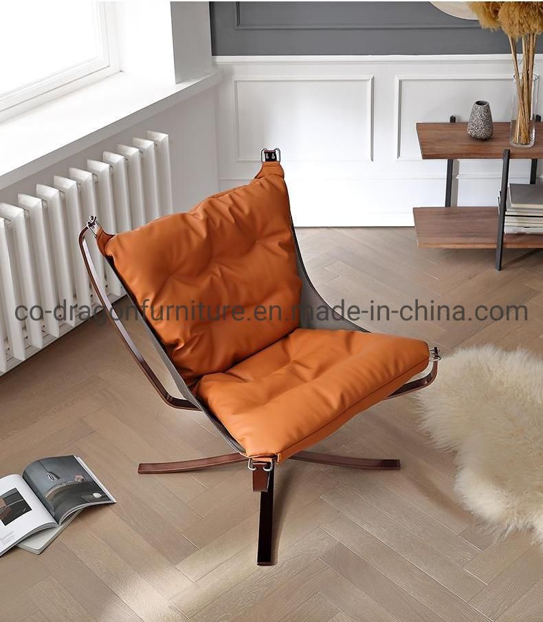 Modern New Design Steel Leather Leisure Chair for Home Furniture