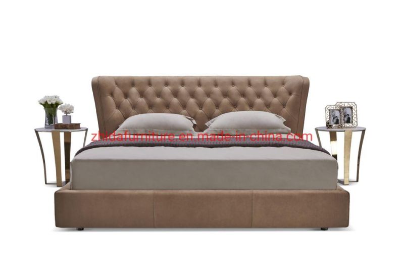 New Classical Style Full Leather Bed