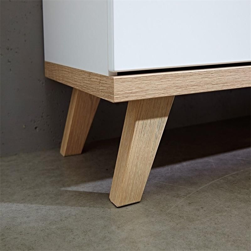 Modern Home Accent Living Room Furniture Brown White Wood TV Stand