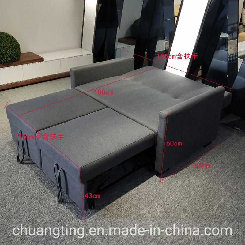 Dark Grey Double Seat Sofa Cum Bed New Design Sofabed