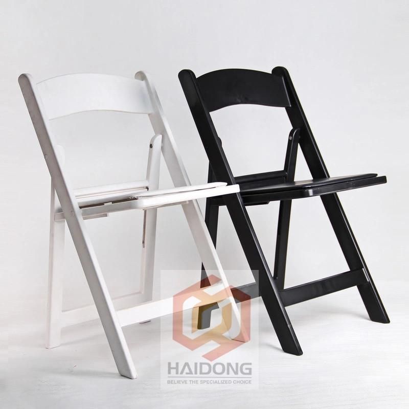 Black Color Plastic PP Resin Folding Wimbledon Wedding Banquet Chairs