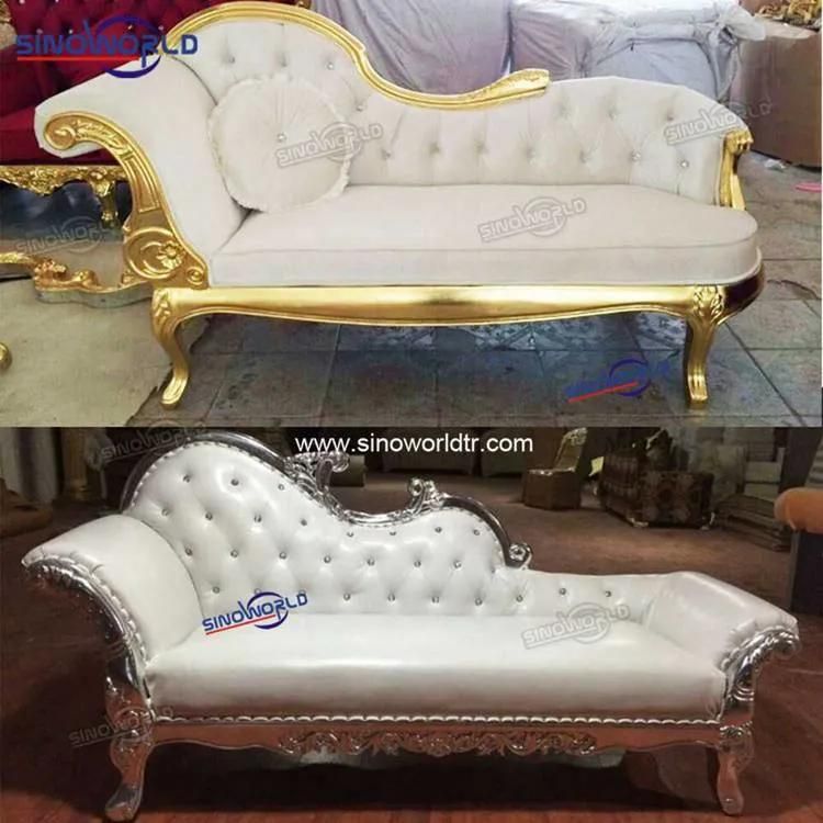 Solid Wood Golden Frame Hote King Throne Sofa for Wedding/Restaurant/Hotel/Banquet/Hall/Home