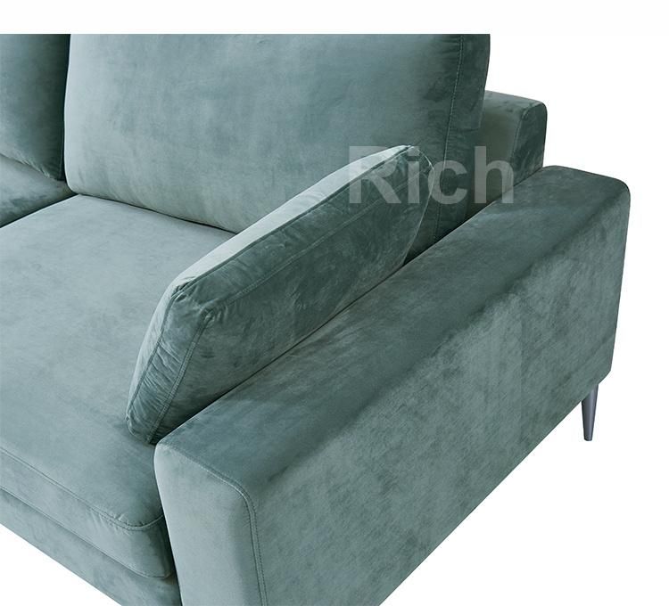 Modern Furniture Lounge Velvet Couch Sofa for Drawing Room