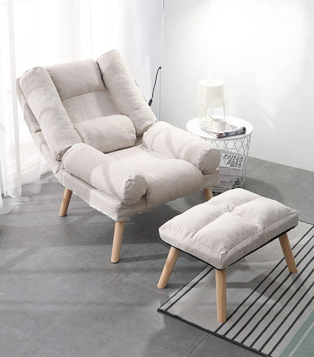 Five-Speed Adjustable Sofa with Fiber Cloth and Sponge Filler