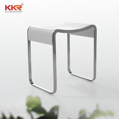 Europe Popular Simple Design Modern Design Solid Surface Stone Bathroom Shower Stool