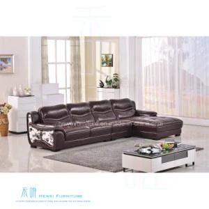 Modern Living Room Corner Leather Sofa for Home (HW-8210S)