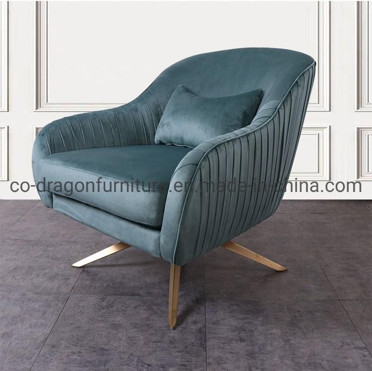 Modern Design Luxury Furniture Steel Legs Swivel Lounge Sofa Chair