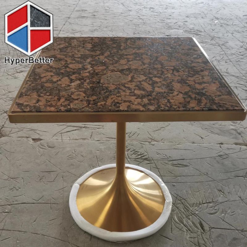 Artificial Marble Table Top 80cm with Black Tulip Base Center Table