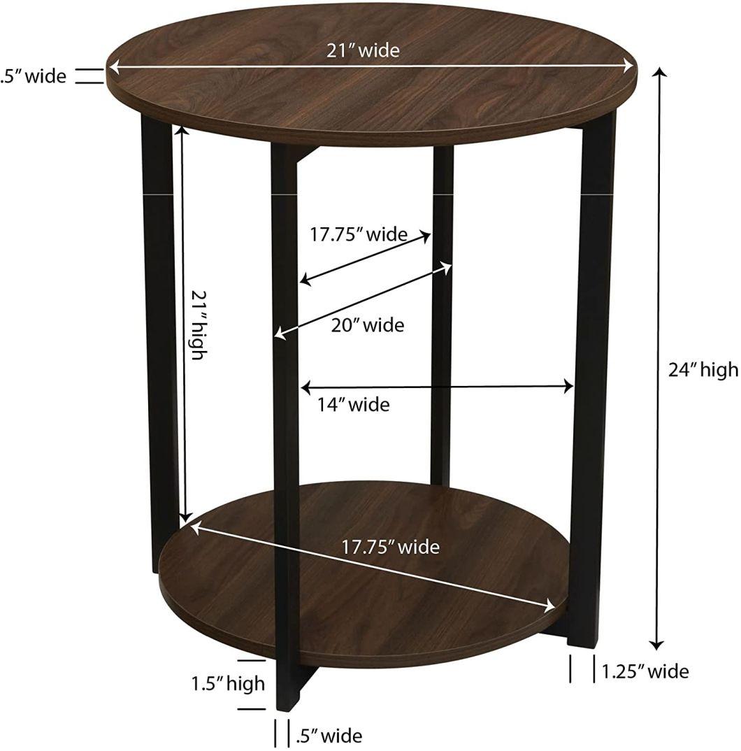 Modern Family Furniture Living Room with Simple Storage Round Coffee Table