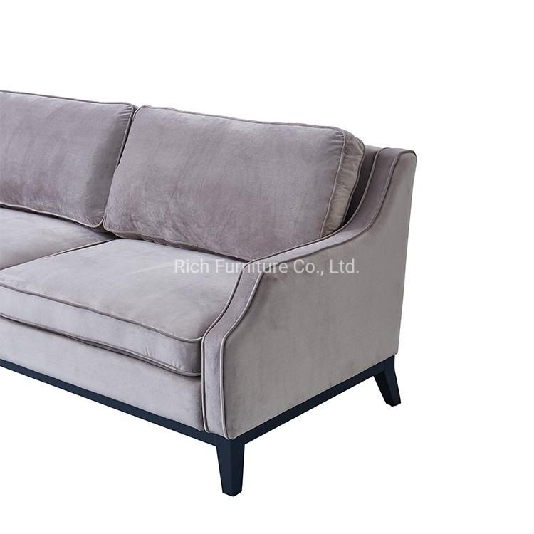 Modern Living Room Home Leisure Velvet Furniture Set Sofa Couch for Hotel Event Usage