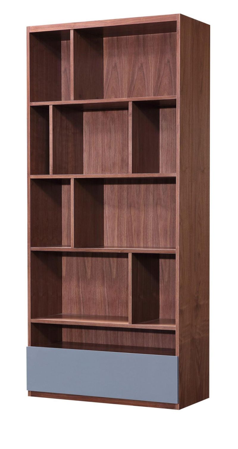 Walnut Color Wooden TV Cabinet Modern Design Stand for Living Room Home