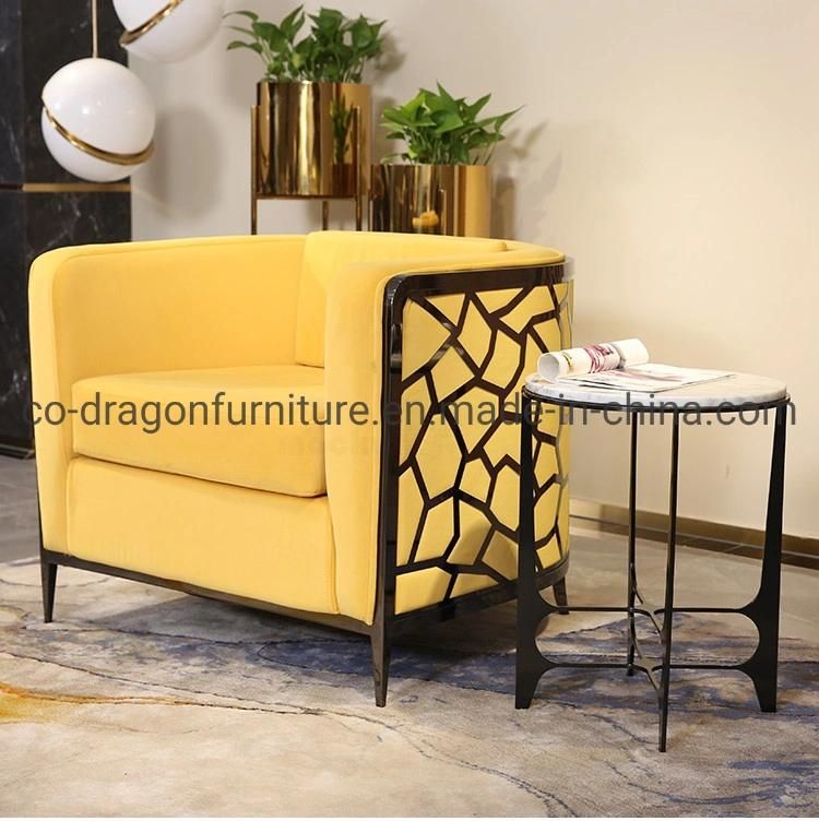 Modern Home Furniture Metal Leisure Single Sofa Chair with Arm