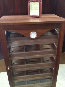 South American Teak Wood Cigar Cabinet