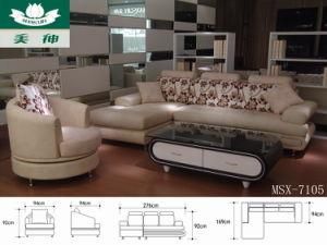 Living Room Corner Geniune Leather Sofa Msx-7105