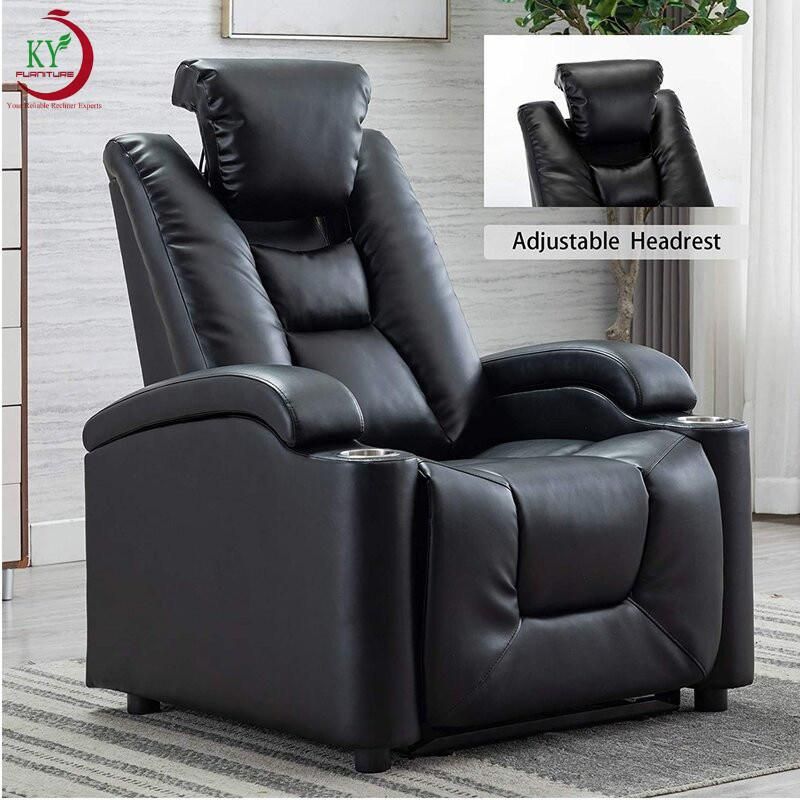 Jky Furniture High Adjustable Detachable Headrest Power Home Theater Recliner Chair with Customerized Functions